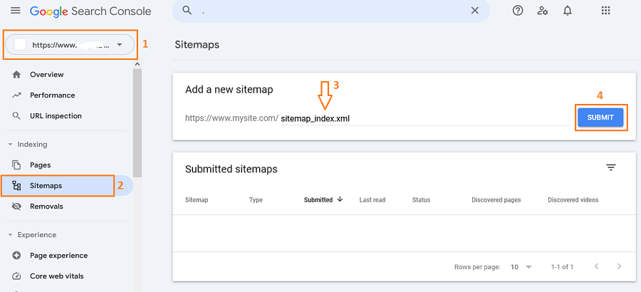 add sitemap to google search console