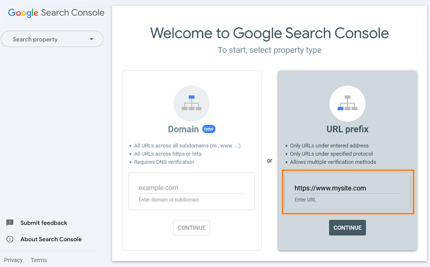 Submit To Google Your Website Enter the URL