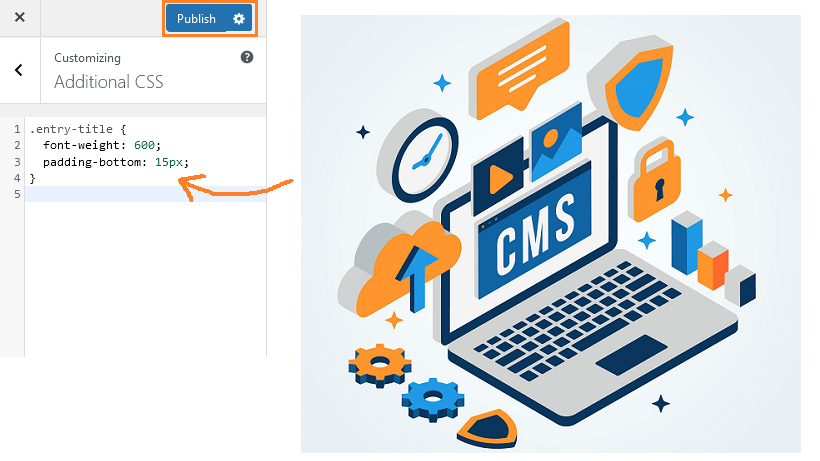 adding CSS code 