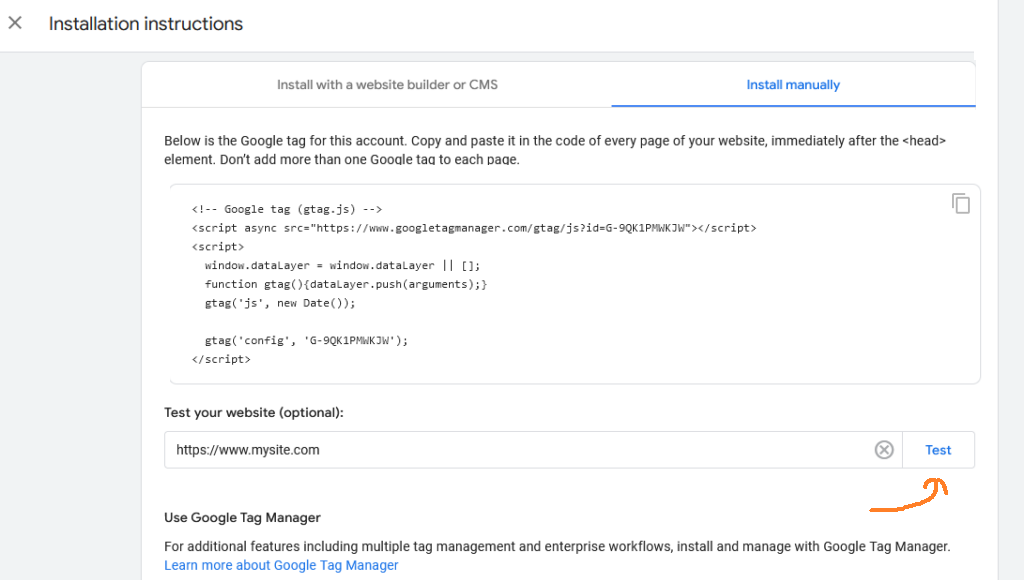 test your website after Install Google Analytics in WordPress
