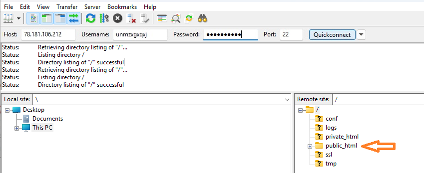 download wordpress media library using ftp