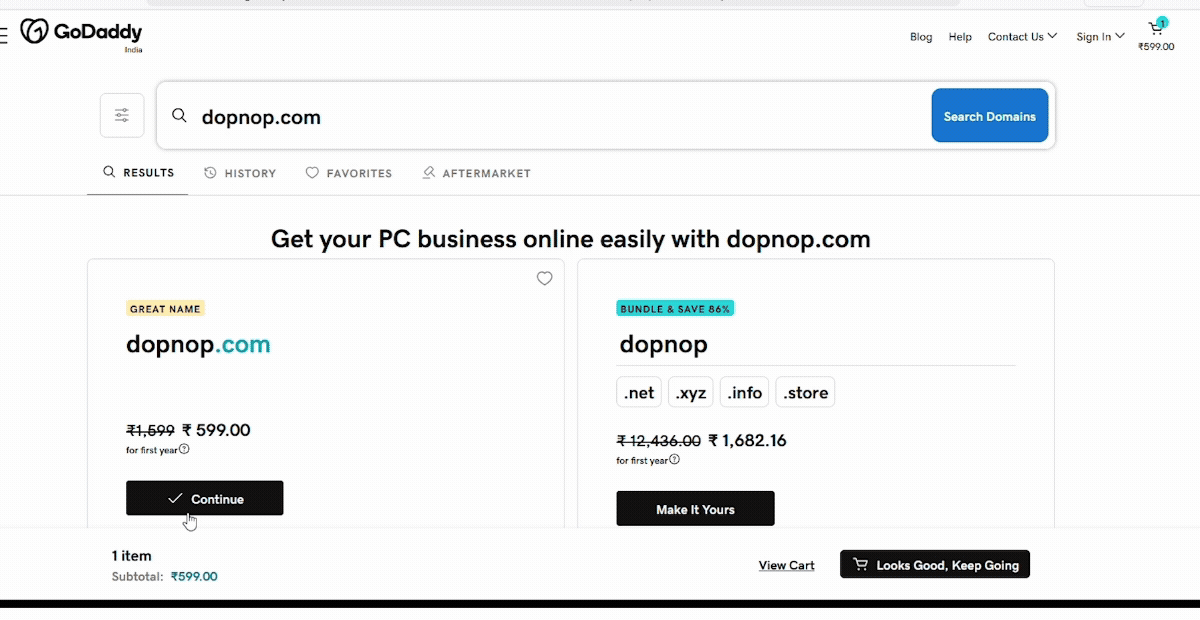 register domain on godaddy