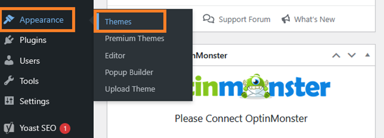 change WordPress theme