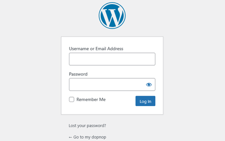 login to WordPress by recently find WordPress Username and Password