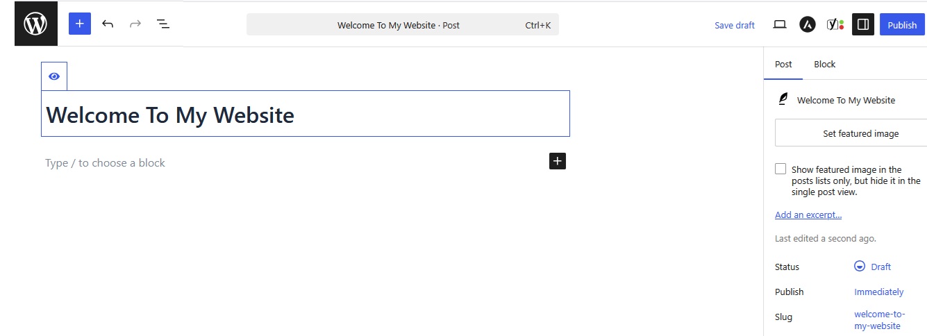 create WordPress post