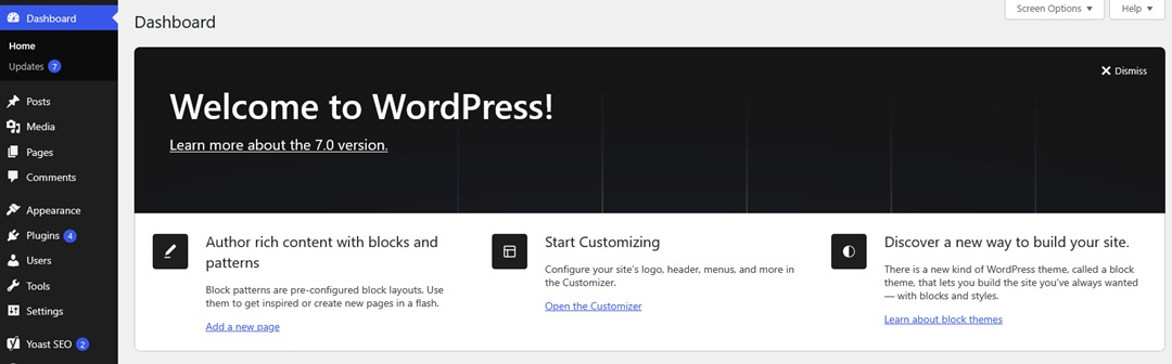 what is WordPress and its dashboard